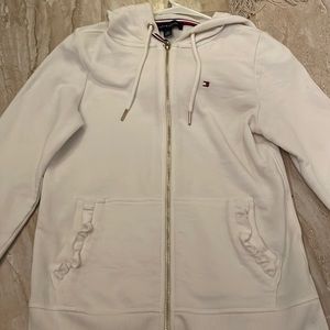 White & Gold Tommy Hilfiger Zip Up